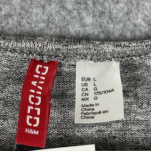 H&M Divided Long Cardigan Womens Large Gray Open Front Lagenlook Stretch NEW - Picture 5 of 15